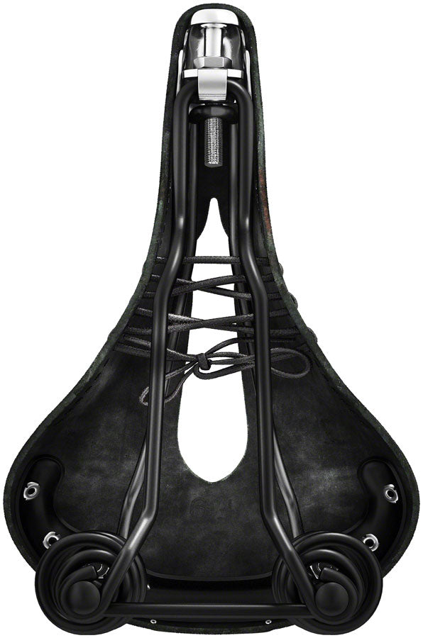 Load image into Gallery viewer, Brooks Flyer Saddle - Black 166mm Width Leather Steel Rails Unisex