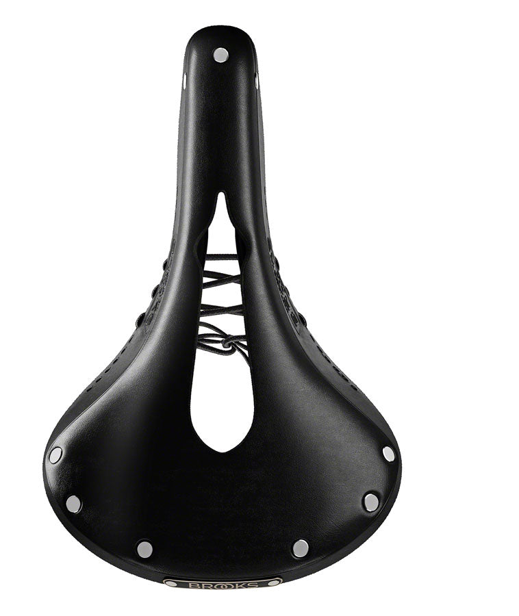 Load image into Gallery viewer, Brooks Flyer Saddle - Black 166mm Width Leather Steel Rails Unisex