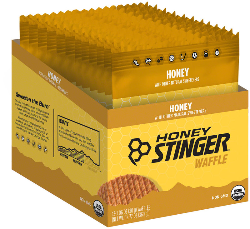 Load image into Gallery viewer, Honey Stinger Organic Waffles - Honey &amp; Vanilla, 2 Boxes of 12
