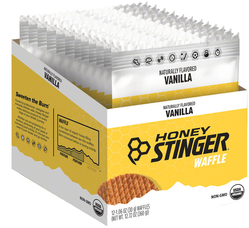 Load image into Gallery viewer, Honey Stinger Organic Waffles - Honey &amp; Vanilla, 2 Boxes of 12
