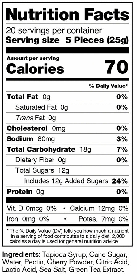 Load image into Gallery viewer, Skratch Labs Energy Chews Sport Fuel - Caffeinated Sour Cherry, Box of 10