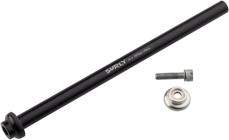 Load image into Gallery viewer, Surly Rear Thru-Axle - 12x197 mm, Chromoly, Black