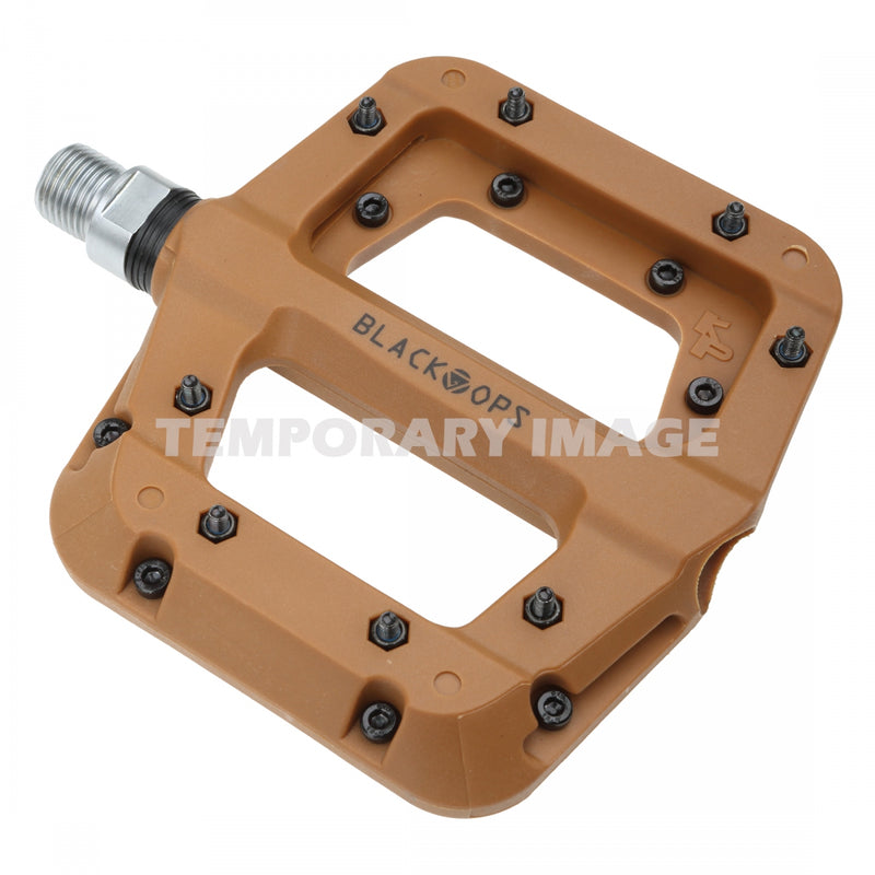 Load image into Gallery viewer, Black Ops Park Rat Platform Pedals - 9 - 16" Nylon Body with 16 Steel Pins, Sealed Bearings, Chromoly Spindle, Large 92x105mm Non-Slip Design