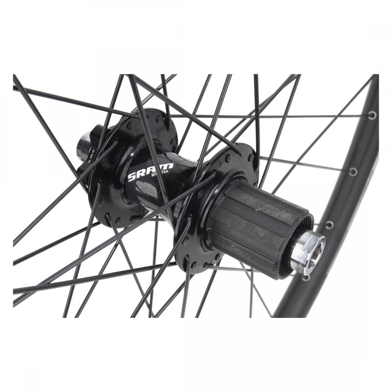 Load image into Gallery viewer, Wheel Master 29in Mavic EN827 Wheelset 15-12x100-142mm Double Wall 6-Bolt Blk