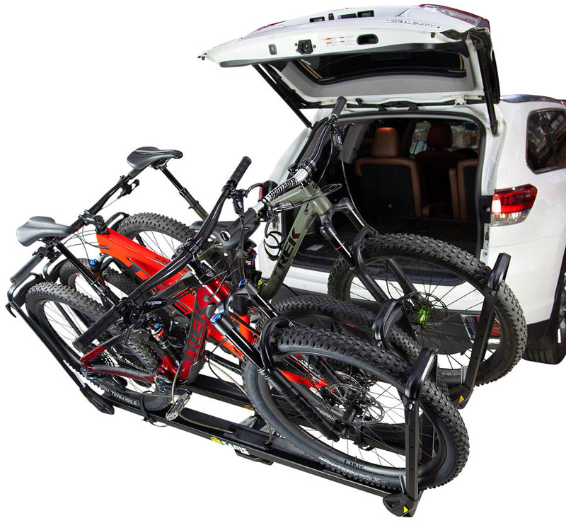 Load image into Gallery viewer, Saris MHS 2-Bike Hitch Rack Base - 2&quot; Receiver, Up to 3 Bike, Standard Bike Trays / Add-On Trays Sold Separately, Black
