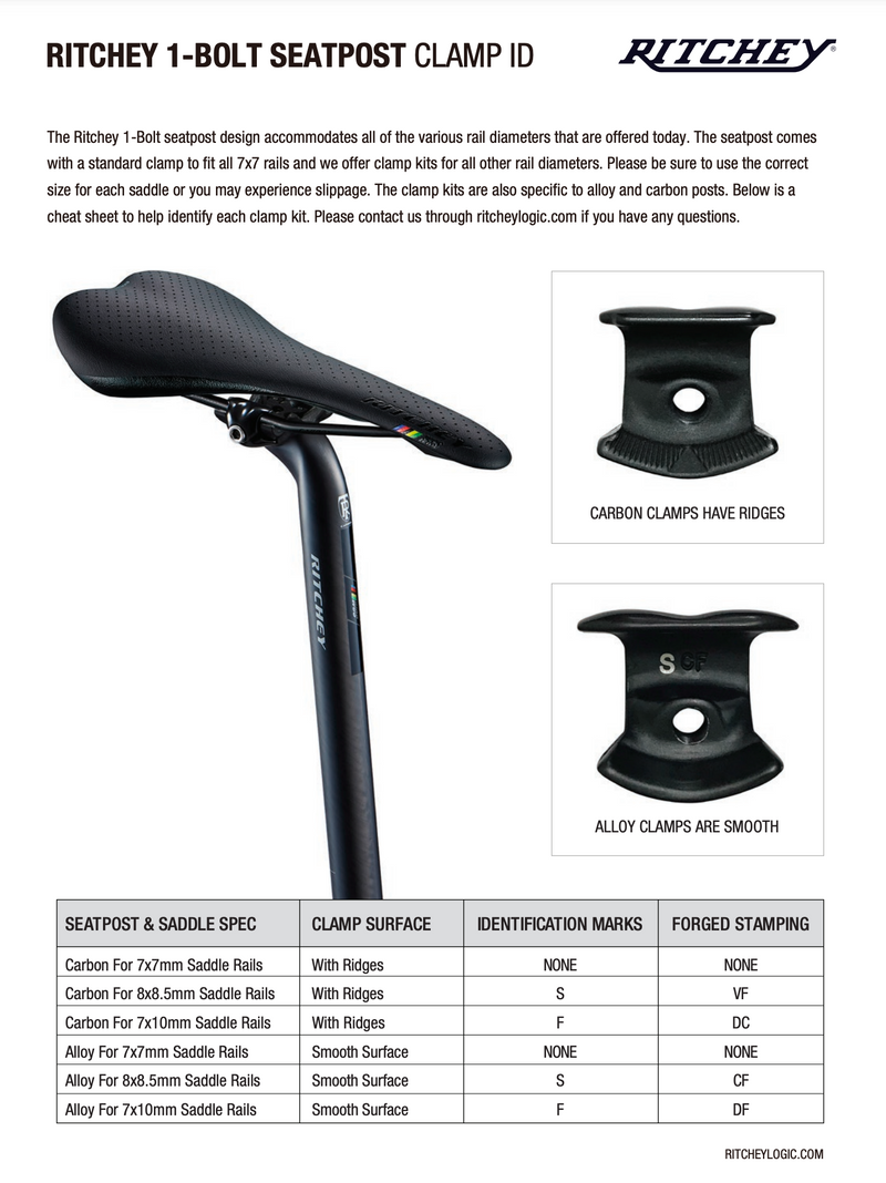 Load image into Gallery viewer, Ritchey WCS 1-Bolt Seatpost 27.2 350mm 0 Offset Matte Black SideBinder Clamp