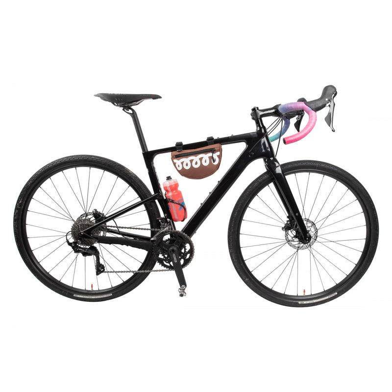 Load image into Gallery viewer, Brown Cupcake Shape Bike Frame Bag | 600D Polyester, Velcro Straps, Compact 8x5x1.5in Cycling Storage for Road & Mountain Bikes