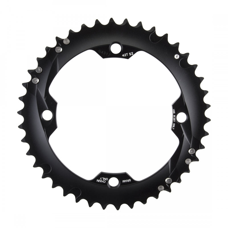 Load image into Gallery viewer, SRAM/Truvativ X0 X9 GXP Chainring 42T 120 BCD Aluminum Black Use with 28T
