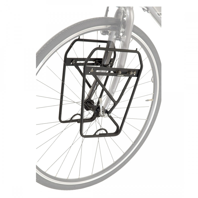 Load image into Gallery viewer, Axiom Journey DLX Low Rider Front Rack Black Bicycle Bike Aluminum
