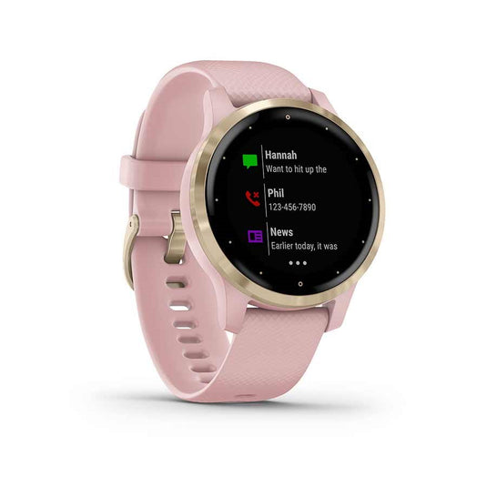 Garmin vivoactive 4S Watch Watch Color: Dust Rose, Wristband: Dust Rose - Silicone