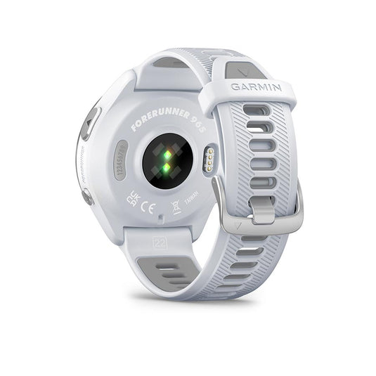 Garmin Forerunner 965 Watch Watch Color: Whitestone, Wristband: Whitestone/Powder Grey - Silicone