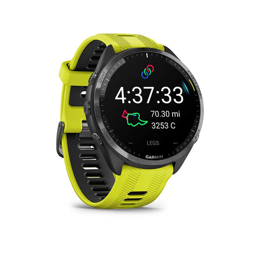 Garmin Forerunner 965 Watch Watch Color: Amp Yellow, Wristband: Amp Yellow/Black - Silicone