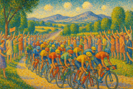 Cyclists in French countryside