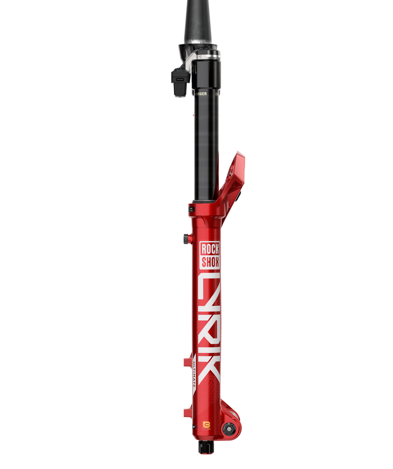 Load image into Gallery viewer, RockShox Lyrik Ultimate Flight Attendant 29" Boost Fork - 15x110mm, 160mm Travel, Electric Red, Includes Bolt-on Fender, 2 Bottom Tokens, Star Nut, Maxle Stealth, Battery &amp; Charger - A3
