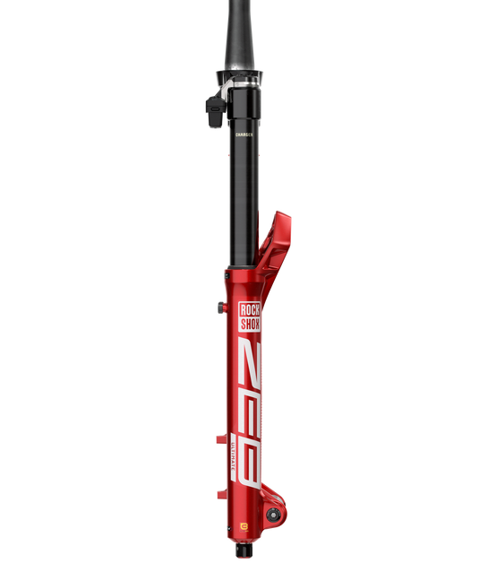 RockShox ZEB Ultimate Flight Attendant Fork - 29" Boost� 15x110, 170mm Travel, Electric Red, SmCrownOD 44 Offset, Includes Bolt-on Fender, 2 Bottom Tokens, Star Nut, Maxle Stealth, Battery & Charger - A3