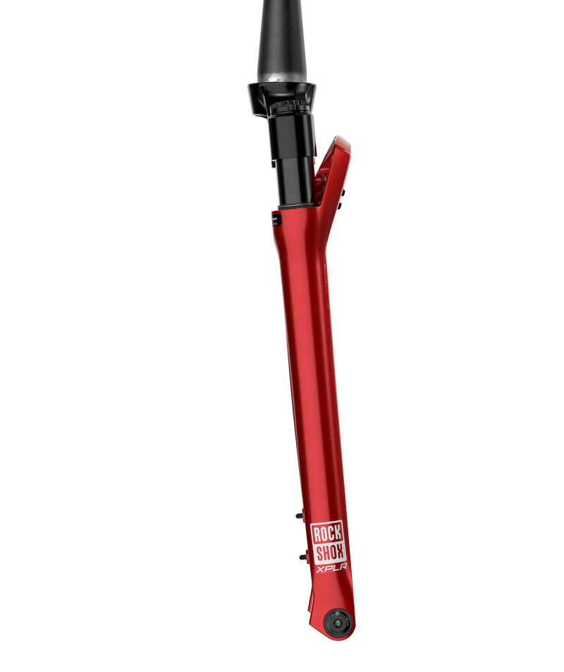 Load image into Gallery viewer, RockShox Rudy Ultimate Race Day 2 Fork - 700c, 12x100mm, 30mm Travel, Electric Red, 45mm Offset, Tapered SoloAir (Includes Fender, Star Nut, Maxle Stealth) A2
