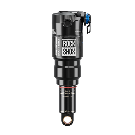 RockShox Deluxe Ultimate C2 Rear shock, 185x55, Shaft Eyelet: Trunnion, Body Eyelet: Standard, 4 Neg/0 Pos Tokens,
