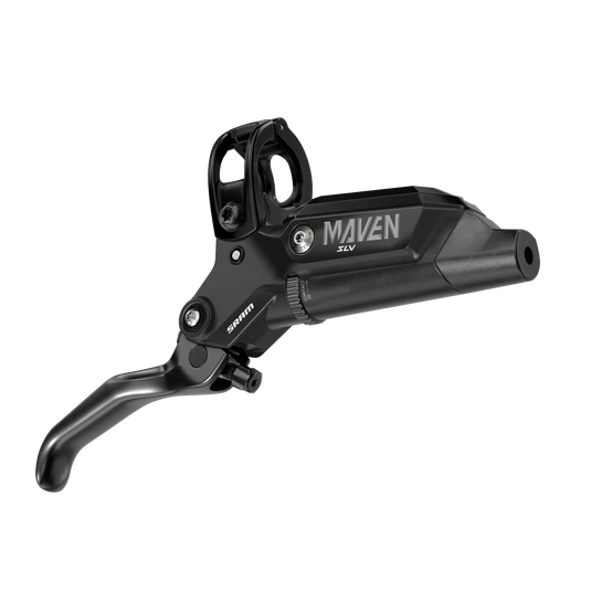 SRAM Maven Silver Disc Brake and Lever - Rear, Post Mount, 4-Piston, Aluminum Lever, SS Hardware, Black, A1