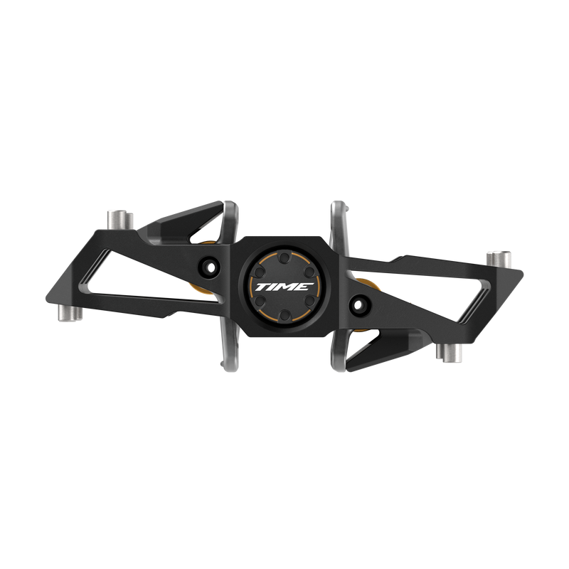 Load image into Gallery viewer, Time Speciale 12 Pedals - Dual Sided Clipless with Platform, Aluminum, 9/16", Black/Gold, Large, B1
