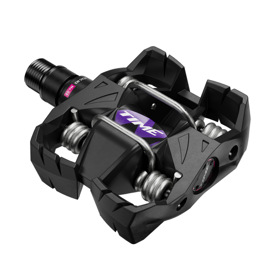 Time MX 6 Pedals - Dual Sided Clipless with Platform, Aluminum, 9/16", Black, B1