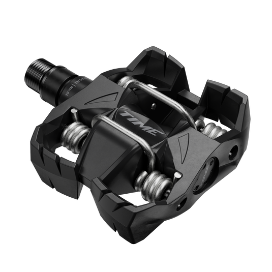 Time MX 4 Pedals - Dual Sided Clipless with Platform, Aluminum, 9/16", Black, B1