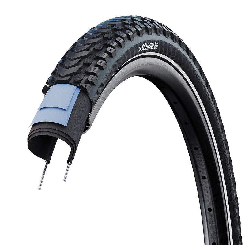 Load image into Gallery viewer, Schwalbe Marathon Mondial Tire - 26 x 2.00, Clincher, Wire, Black/Reflex, Performance, RaceGuard, DB Defense, Addix
