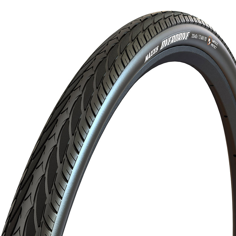 Load image into Gallery viewer, Maxxis Overdrive Excel Tire Wire Bead Black Silk Shield Reflective 700x35
