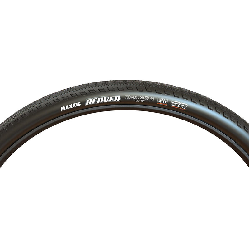 Load image into Gallery viewer, Maxxis Reaver Gravel Tire 700x40C, Folding, Tubeless Ready, Dual, EXO, 120TPI, Black
