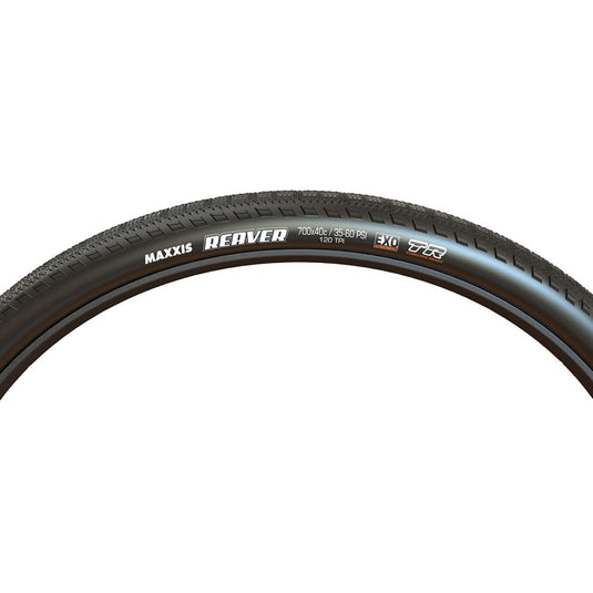 Maxxis Reaver Gravel Tire 700x45C, Folding, Tubeless Ready, HYPR-X, EXO, 120TPI, Black