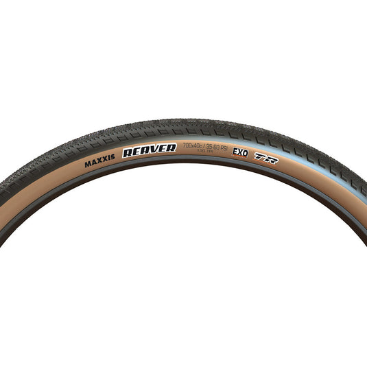 Maxxis Reaver Gravel Tire 700x45C, Folding, Tubeless Ready, HYPR-X, EXO, 120TPI, Tanwall