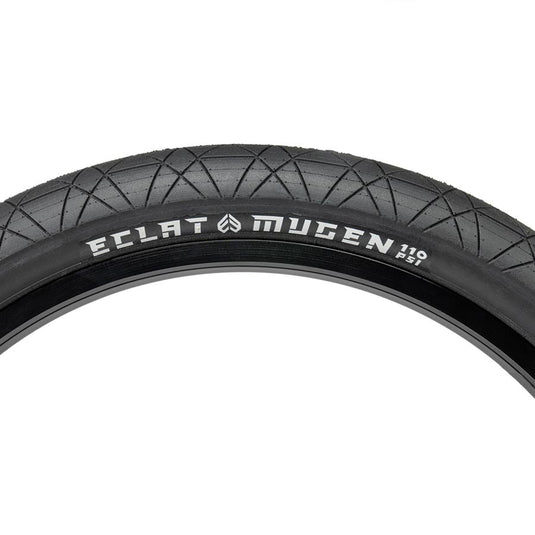 Eclat Mugen 20''x1.75 Flatland Clincher Tires High-Performance, Grippy, 120TPI Wire Bead Cycling Tires for Flatland BMX & Indoor/Outdoor Riding (Pack of 2)
