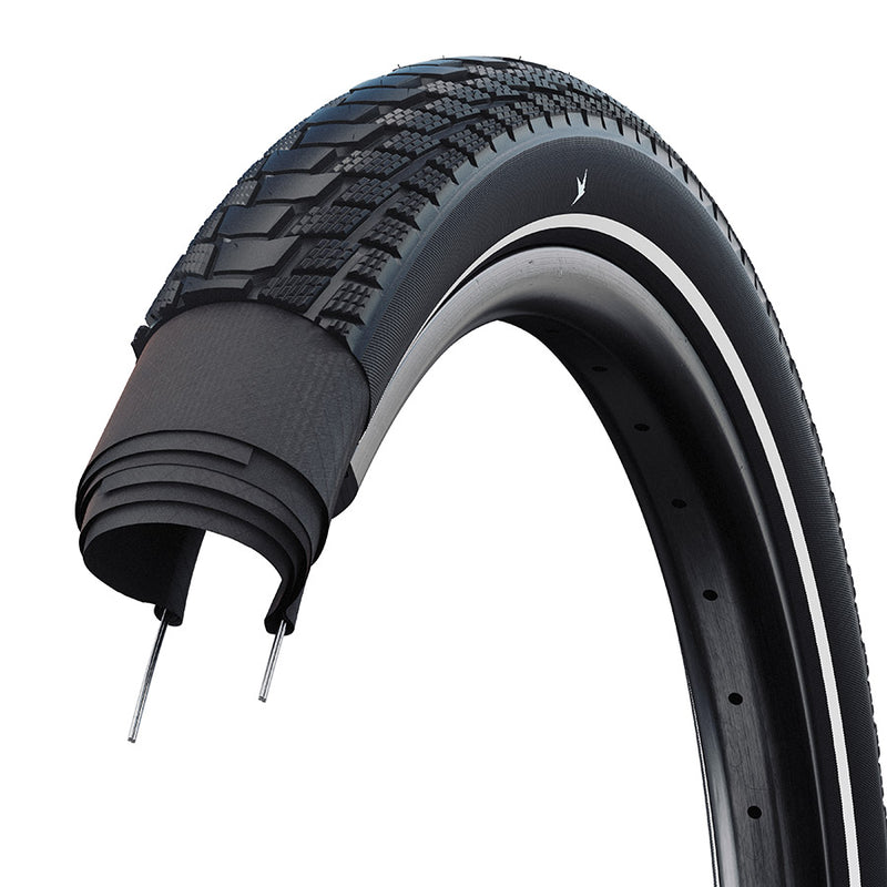 Load image into Gallery viewer, Schwalbe Motion Pick-Up Tire - 20 x 2.35, Clincher, Wire, Black/Reflex, Standard, Super Defense, Addix, E-50
