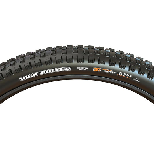 Maxxis High Roller III Mountain Tire, 27.5x2.40, Folding, Tubeless Ready, 3C Maxx Grip, 3CG/DH/TR, 60x2TPI, Black