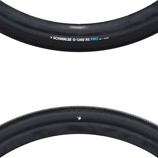 Schwalbe G-One RS Pro Gravel Tire, 28x1.50, Folding, Tubeless Ready, Addix Race, V-Guard, 67TPI, Black