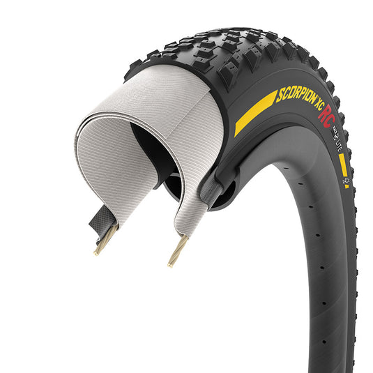 Pirelli Scorpion Race XC RC Mountain Tire, 29x2.4, Folding, Tubeless Ready, Race XC Compound, Lite, 120TPI, Black