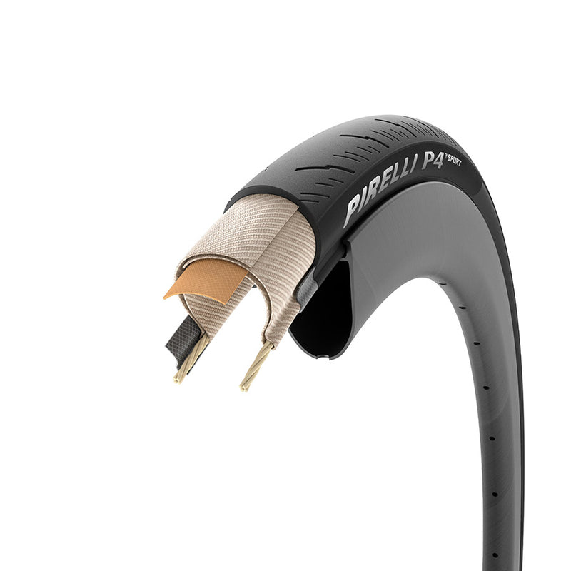 Load image into Gallery viewer, Pirelli P4 Sport Road Tire 700x32C, Folding, Clincher, PRO, TechBELT, 26, Black
