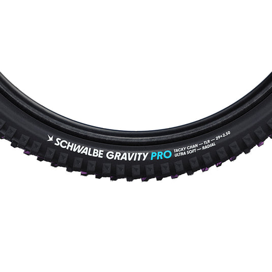 Schwalbe Tacky Chan Gravity Pro, Mountain Tire, 29x2.50, Folding, Clincher, Ultra Soft, Gravity Pro - Radial, 2x67TPI,