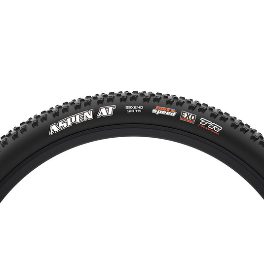 Maxxis Aspen AT Mountain Tire, 32"x2.40, Folding, Tubeless Ready, MaxxSpeed, EXO, Black