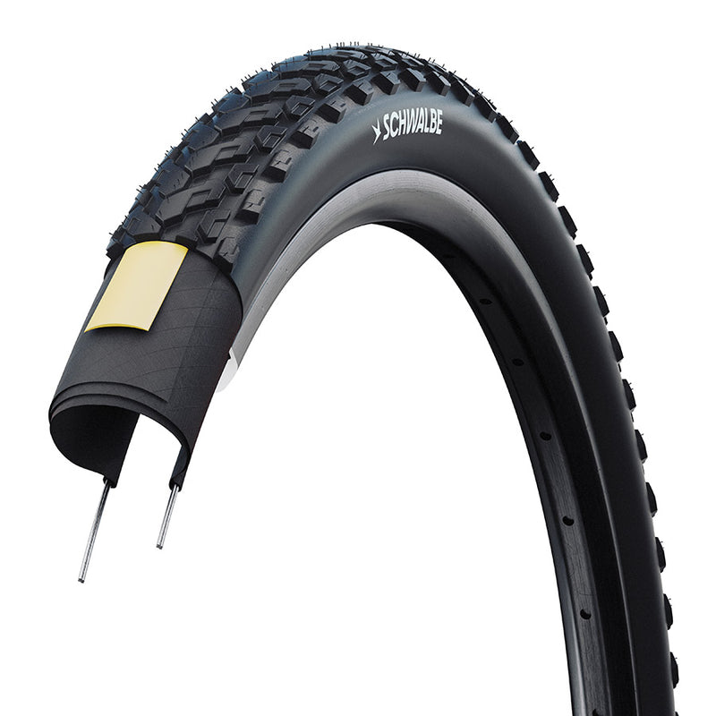 Load image into Gallery viewer, Schwalbe Motion Land Cruiser Hybrid Tire, 700x40C, Wire, Clincher, Green Compound, K-Guard, 50TPI, Black
