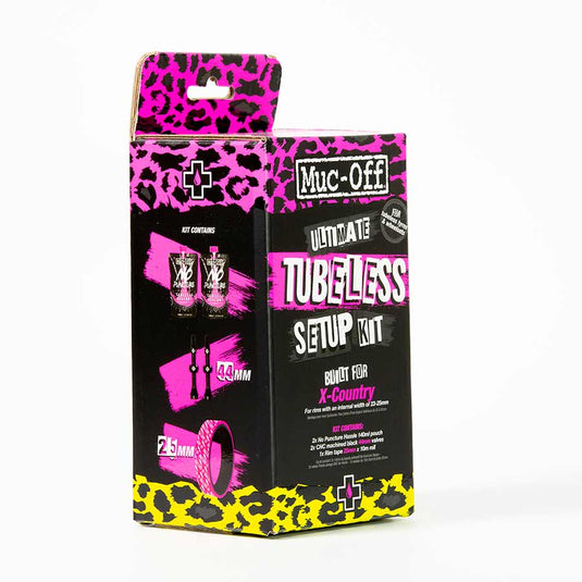 Muc-Off Ultimate Tubeless Kit - XC/Gravel, 25mm Tape, 44mm Valves