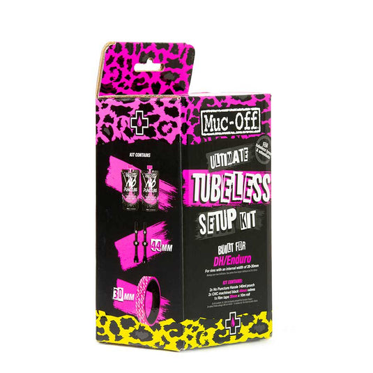 Muc-Off Ultimate Tubeless Kit - DH/Trail/Enduro, 30mm Tape, 44mm Valves