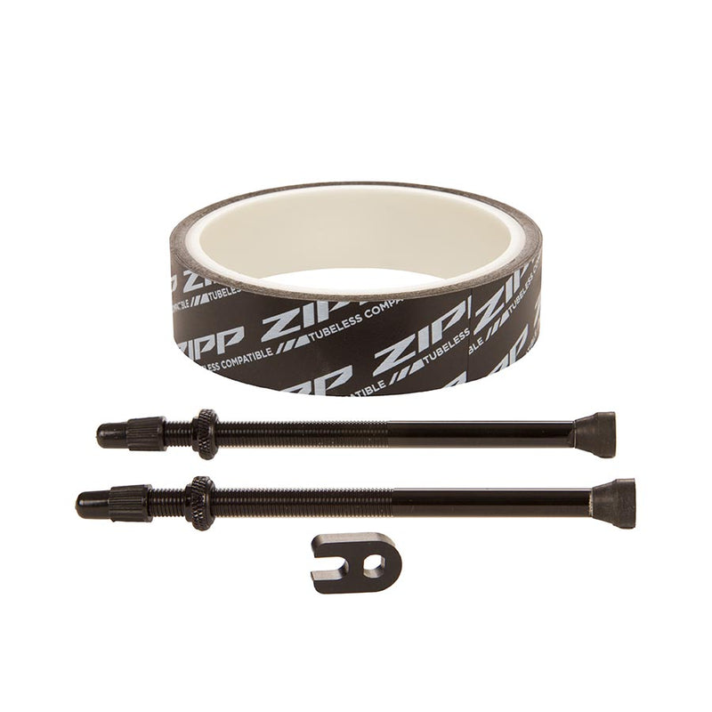 Load image into Gallery viewer, Zipp Tubeless Kit 23mm tape and 100mm valves, Fits 858 and 808NSW
