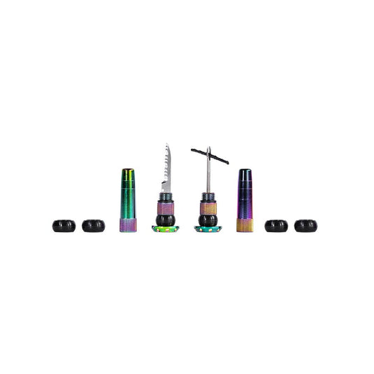 Muc-Off Stealth Tubeless Puncture Plugs Tire Repair Kit - Bar-End Mount, Iridescent, Pair