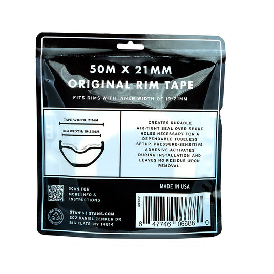 Stan's Original Tubeless Rim Tape, 21mm Width, 50m Roll