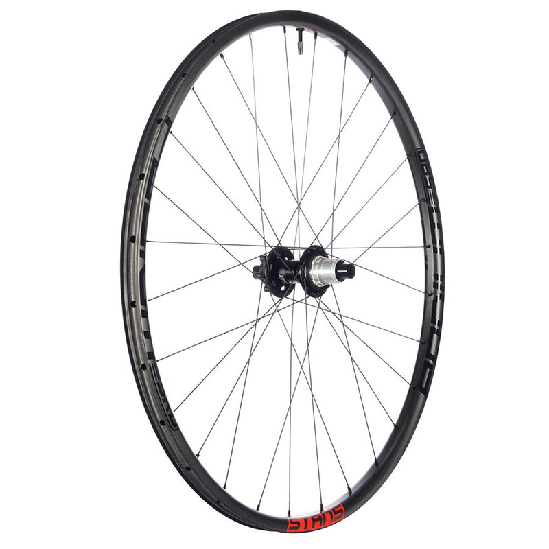 Load image into Gallery viewer, Stans No Tubes Podium SRD Wheel, Rear, 29&#39;&#39; / 622, Holes: 28, 12mm TA, 148mm, Disc IS 6-bolt, SRAM XD-R
