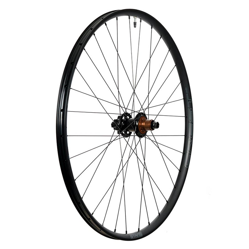 Load image into Gallery viewer, Stans No Tubes Crest MK4 Wheel, Rear, 27.5'' / 584, Holes: 32, 12mm TA, 148mm, Disc IS 6-bolt, SRAM XD-R
