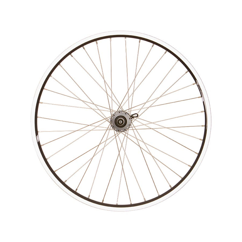 Load image into Gallery viewer, Wheel Shop Evo Tour 19 Black Wheel, Front, 26'' / 559, Holes: 36, QR, 100mm, Rim and Disc IS 6-bolt
