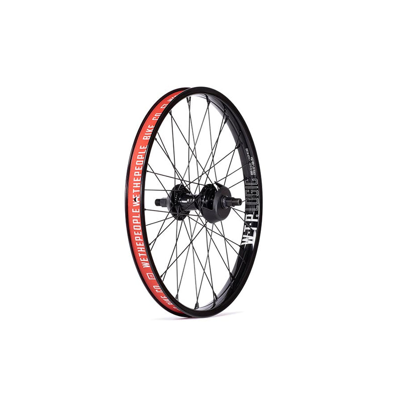 Load image into Gallery viewer, We The People Hybrid Rear Wheel - 20", 14 x 110mm, 36H, 9T Freecoaster, Right Side Drive, Nylon Hubguards, Black
