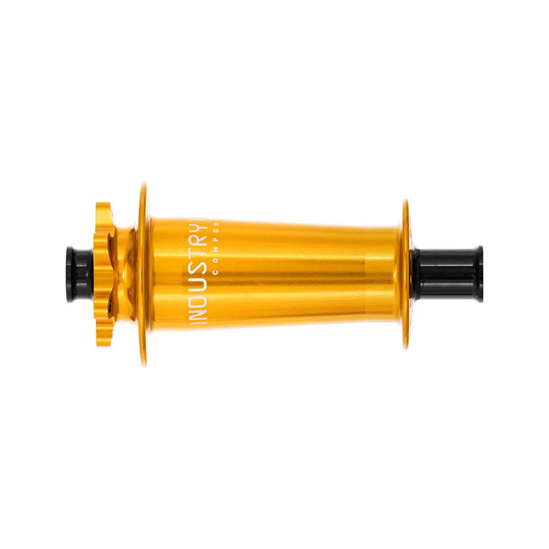 Load image into Gallery viewer, Industry Nine Hydra Classic Boost 6B, Disc Hub, Front, 28H, 15mm TA, 110mm Boost, Gold
