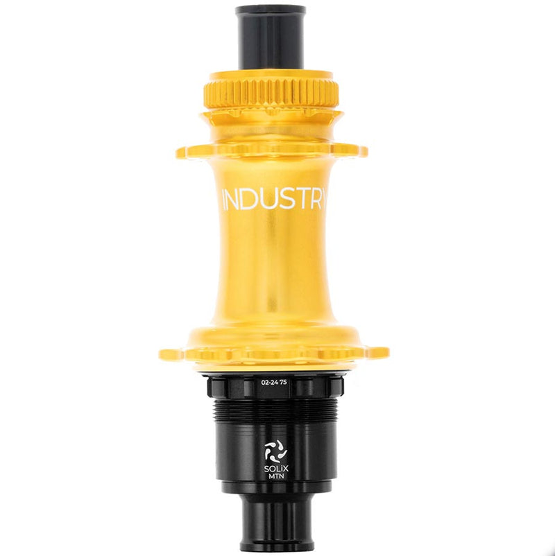 Load image into Gallery viewer, Industry Nine Solix M Classic Rear XD, Disc Hub, Rear, 24H, 12mm TA, 148mm, SRAM XD, Gold

